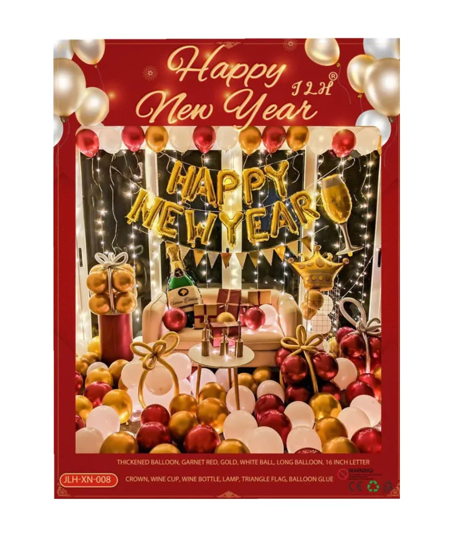 New Year Balloon Garland Kit: Elegance and Festivity Combined - 41 Pieces
