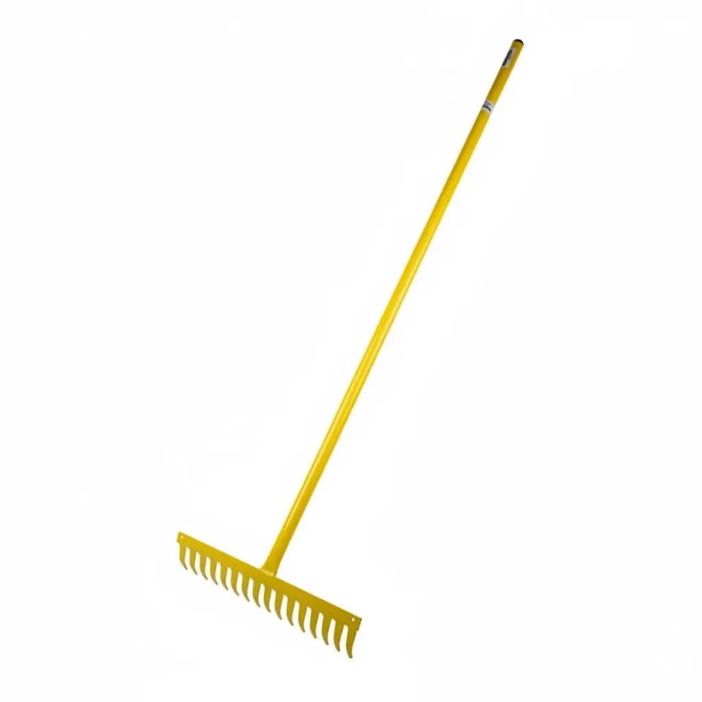 Kaufman Garden Steel Rake 16 Tines with 150 cm Yellow Handle