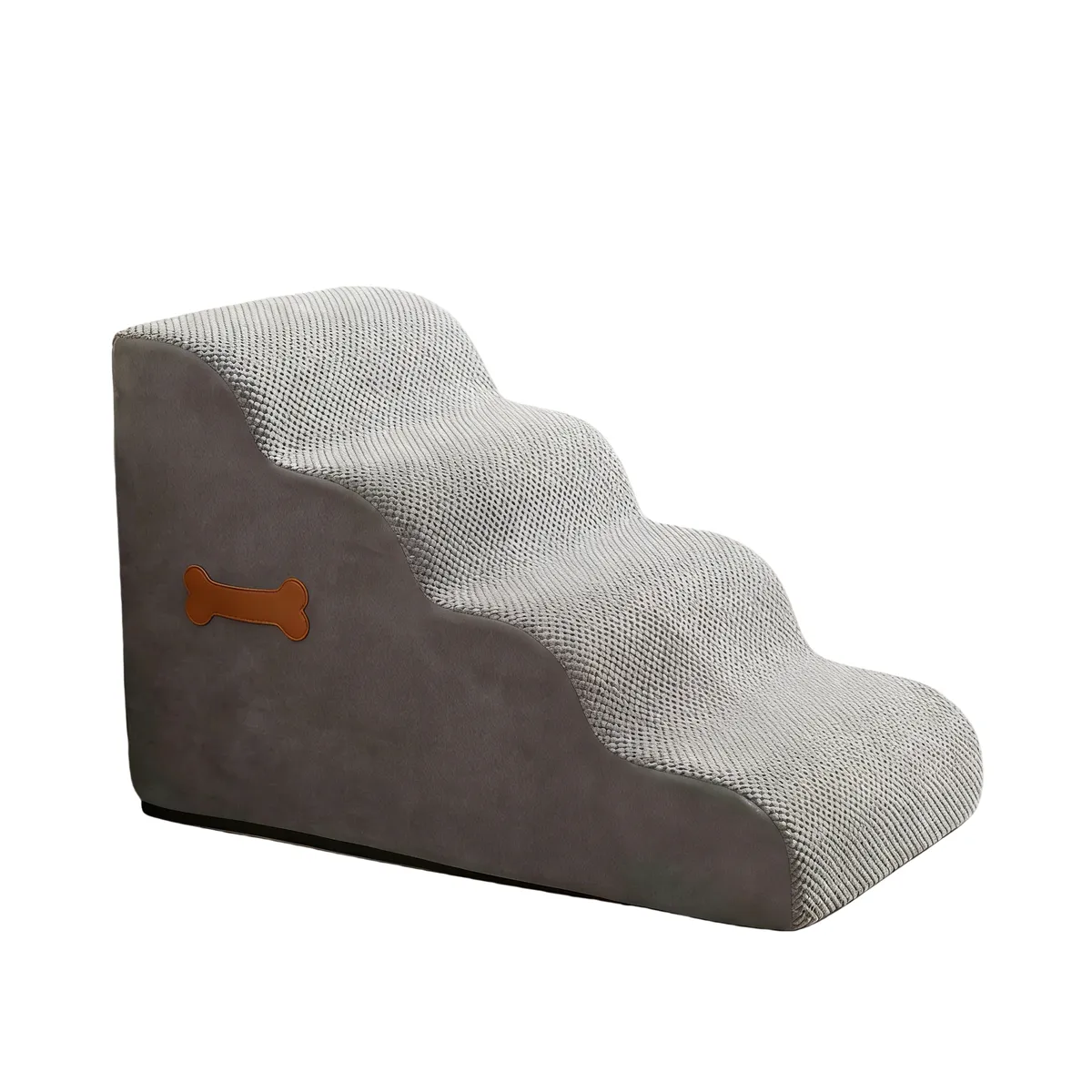Pet Stairs for Small Cats and Dogs with Lint Roller, 4-Steps Dog Stairs