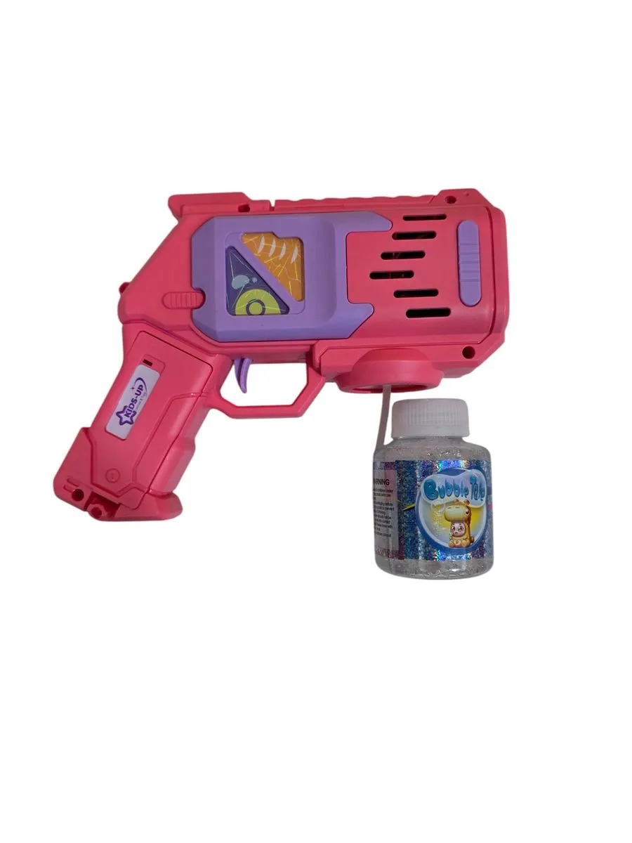 Kids-Up Summer Outdoor Bubble Gun Machine with Light For Kids - Pink, Purple