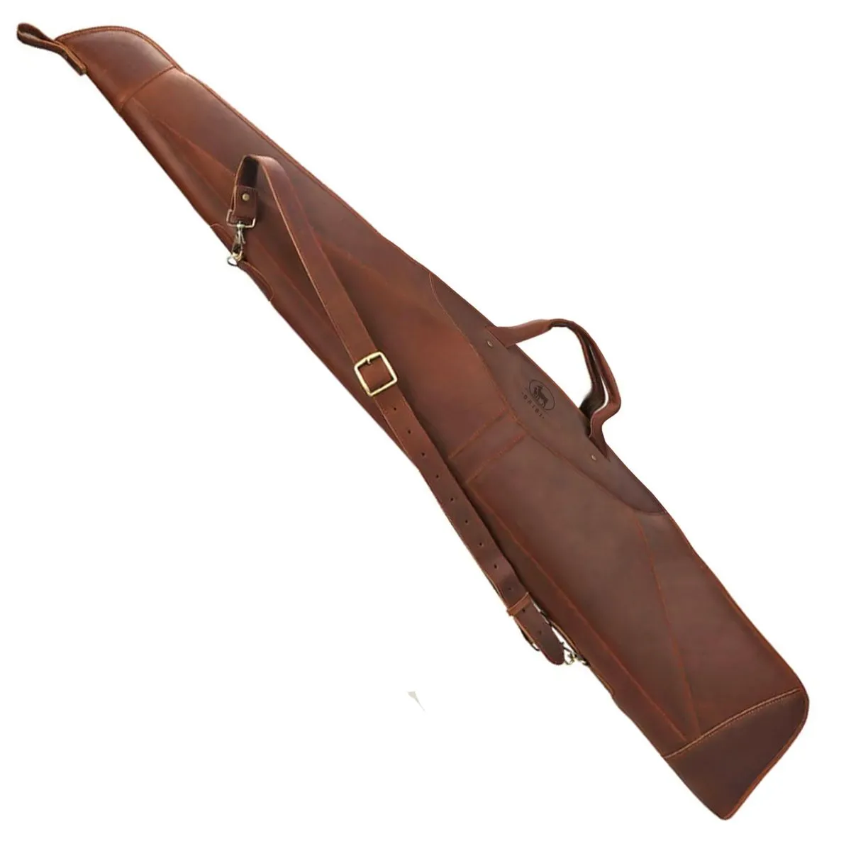 Genuine Leather Hunting Bag - Cognac