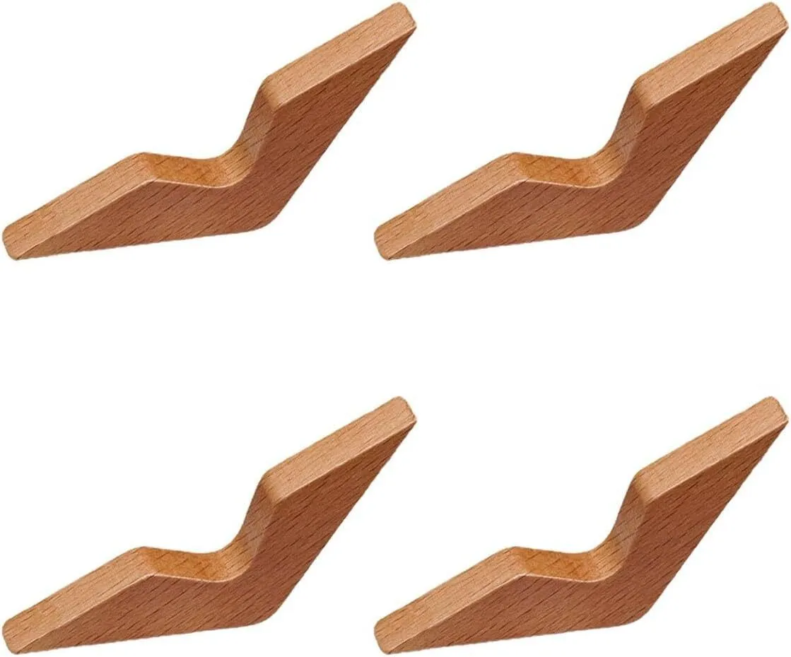 Wooden Thumb Bookmark 4pcs Finger Bookmarks Page Spreaders Book Page