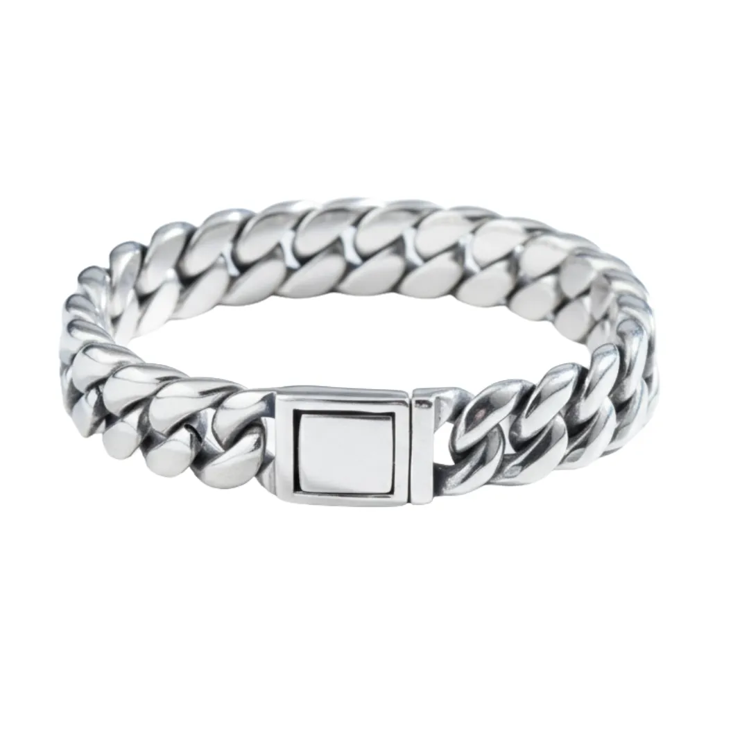 High-Grade Thick Stainless Steel Curb Chain Bracelet