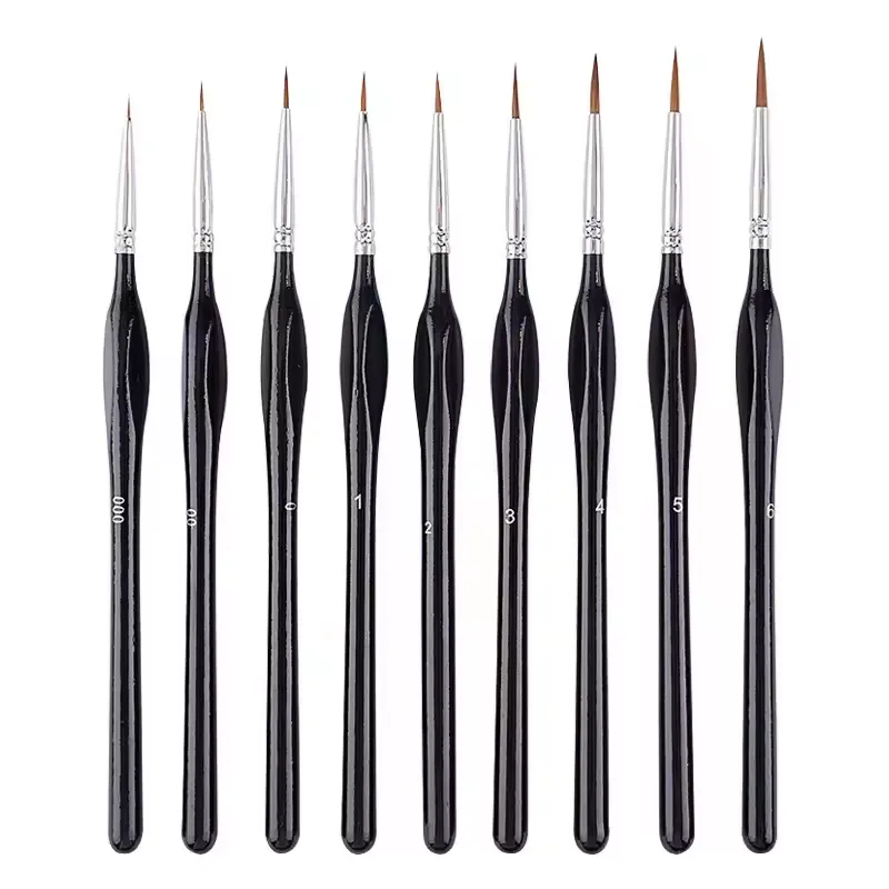 10 Pieces Fine Detail Paint Brush Miniature Mini Paints Brush Set