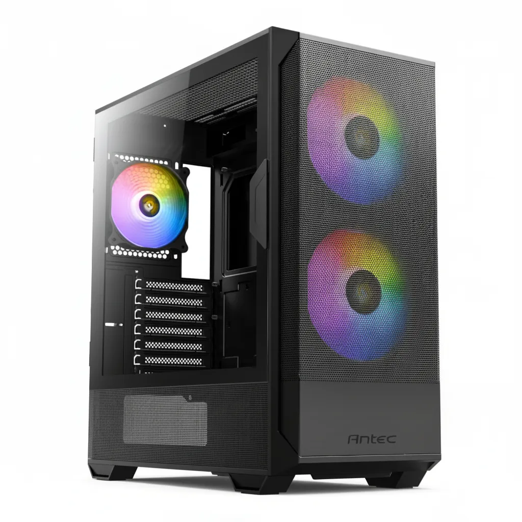 Antec Mid-Tower Gaming Chassis - ARGB, ATX, Micro-ATX, ITX - Black