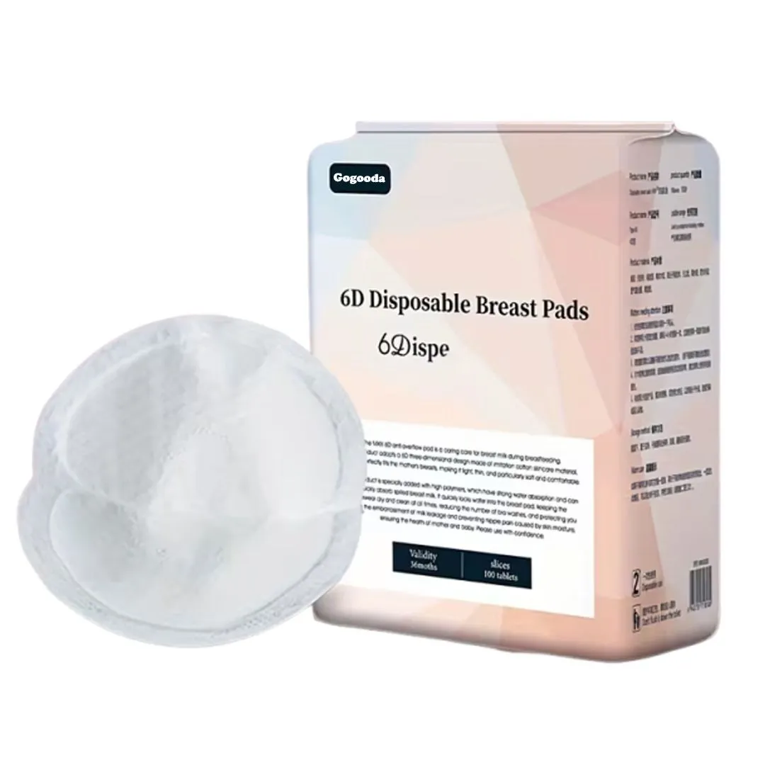 100-Piece Disposable Breast Pads Nursing Pads 6D Super Absorbent Breathable