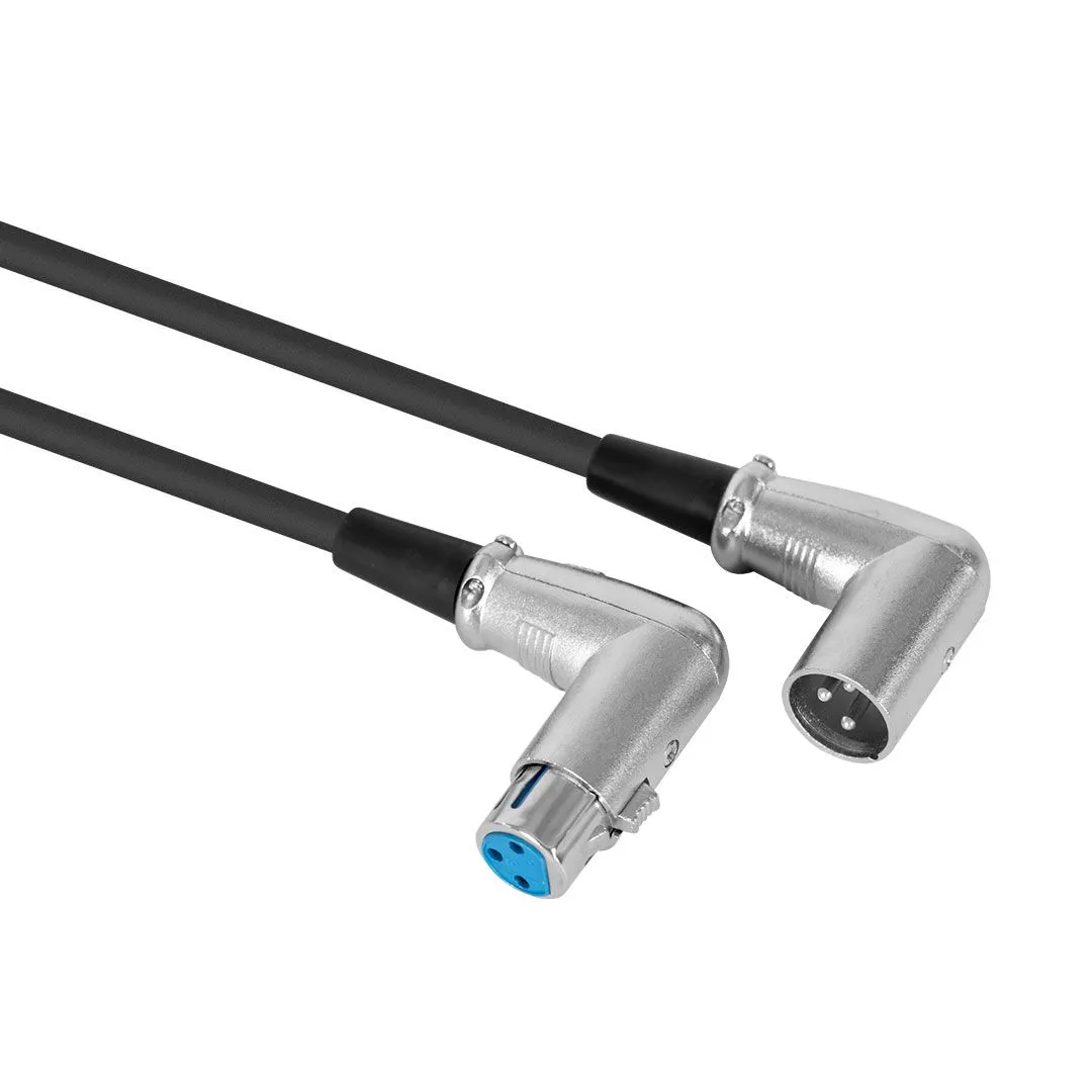 Hybrid Right Angle XLRMale -Right Angle Female 2M