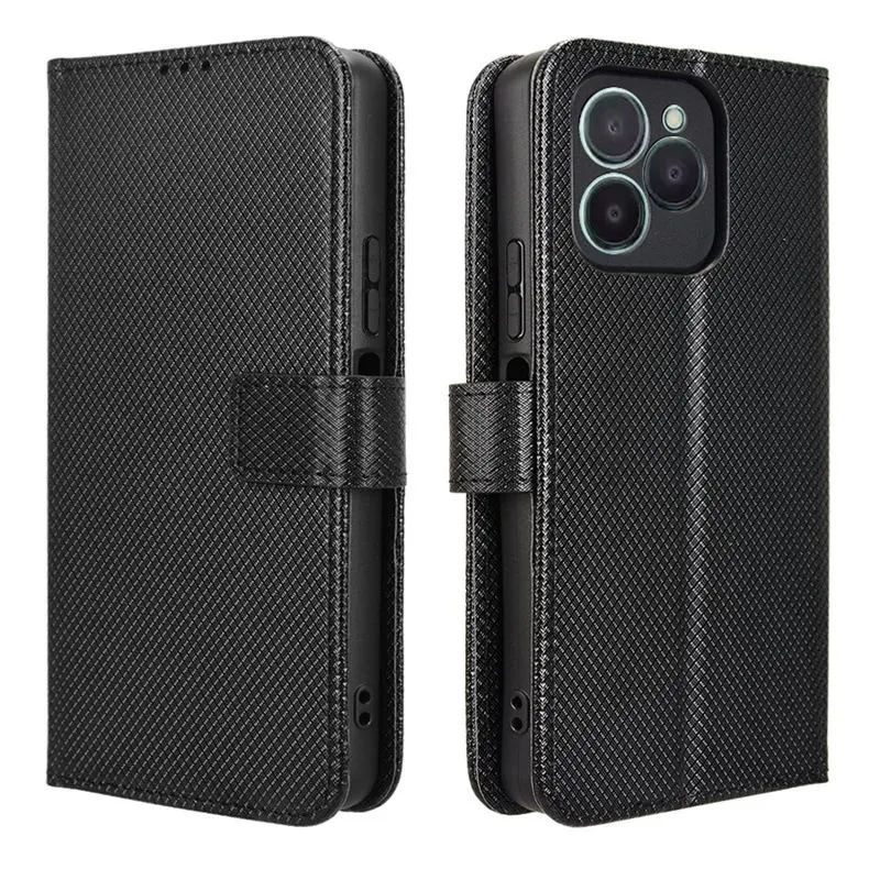 Flip Cases For Fossibot S1 5G Magnetic Buckle Shockproof Wallet Cover - Black