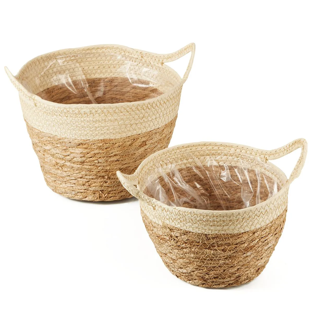 Chenshia 2Pc Decorative Indoor Pot Plant Baskets Flower Planter Baskets Set