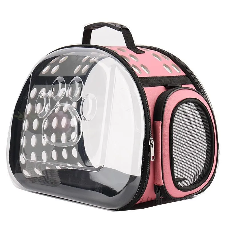 Portable Transparent Pet Carrier Travel Bag for Small Dogs and Cats