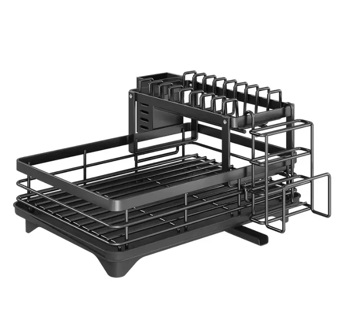 SamMag Biz-Dish Drying Rack with Drainboard for Kitchen Counter