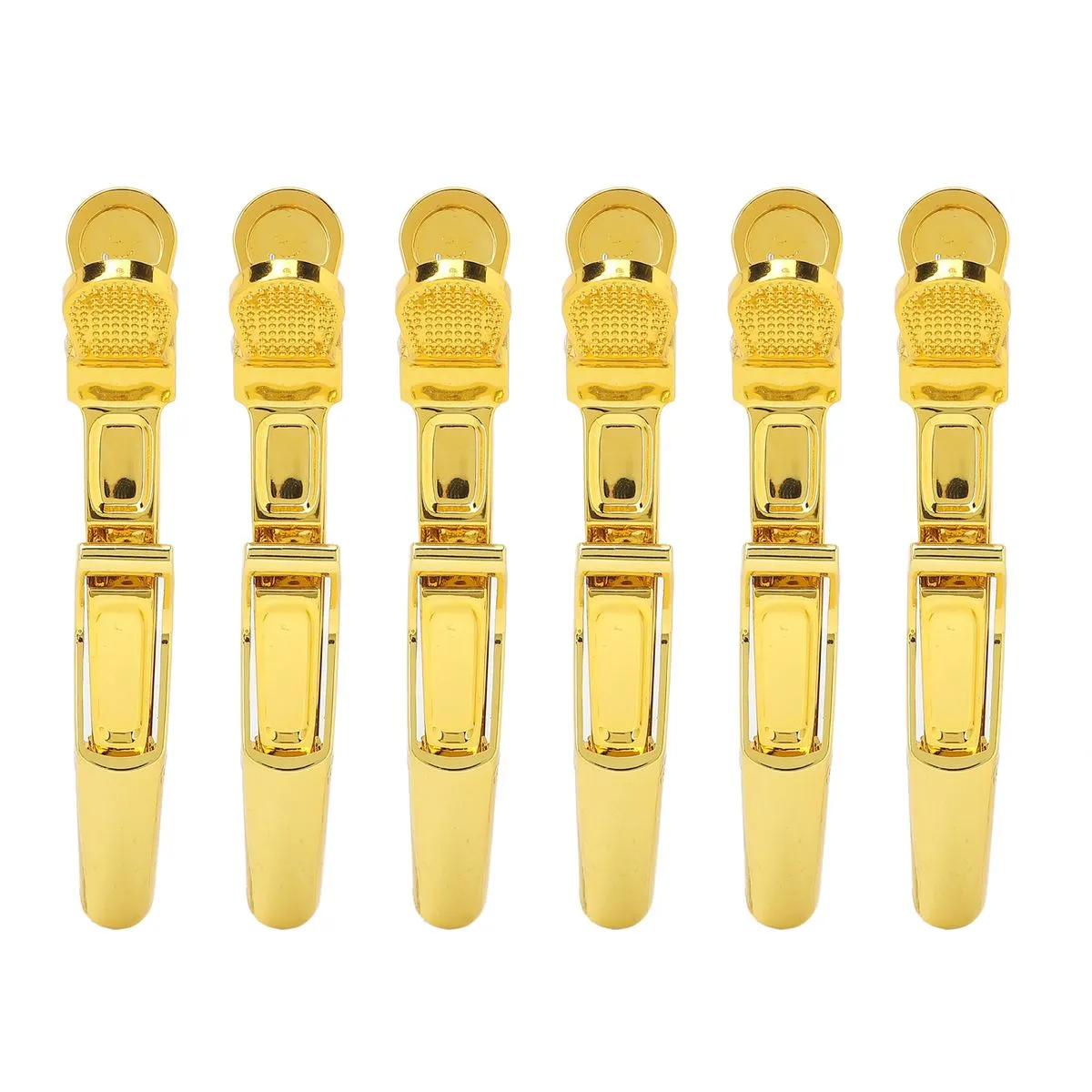 Double Hinged Hair Sectioning Clips for Salon Gold