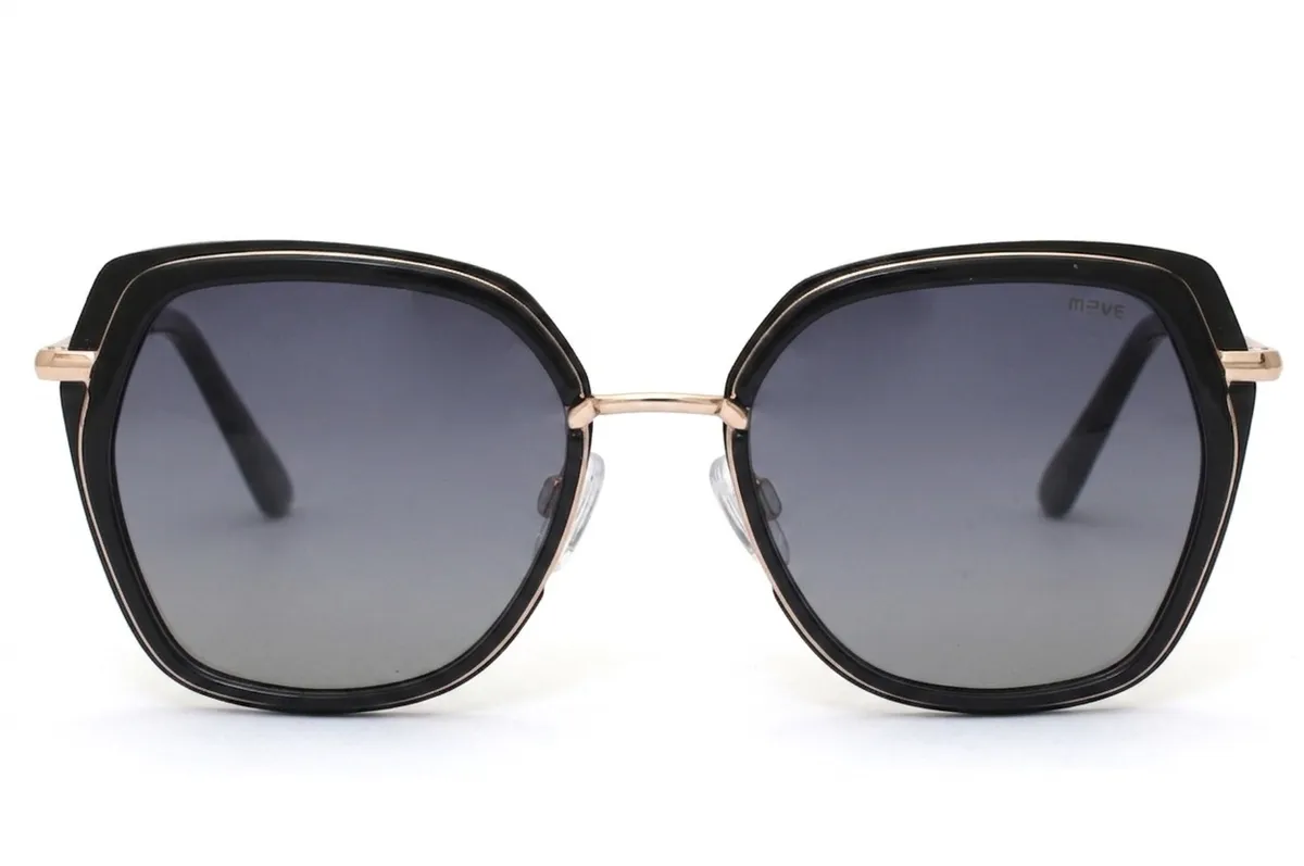 Move Eyewear Butterfly Polarized Women's Sunglasses - MVS204 - Black & Gold
