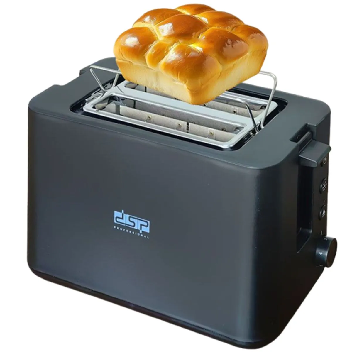 DSP 2 Slice Toaster with Warming Rack 6 Shade Settings Removable Tray 850W