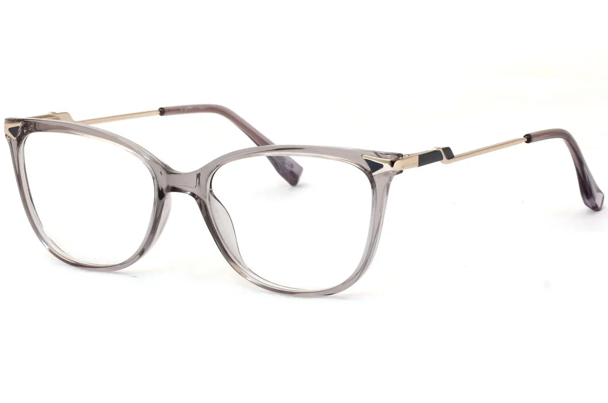Aweh Eyewear Blue Light Blocking Glasses for Computer/Phone/TV: SL494 - Crystal Grey & Gold