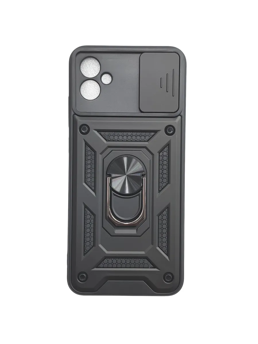 Shockproof Case with Sliding Camera Protection for Samsung A04e - Black
