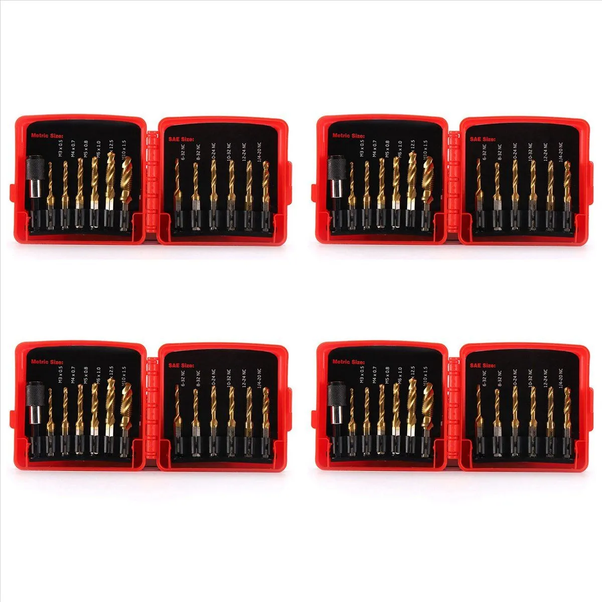 24Pcs Sae And Metric Tap Bits Kit