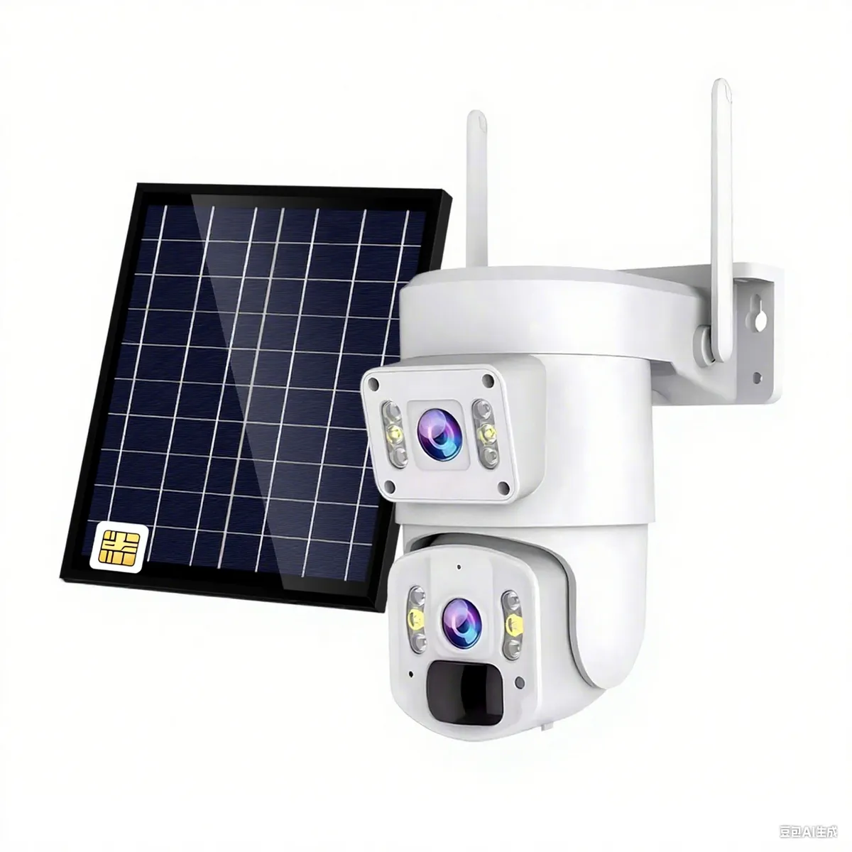 8MP 4G Dual-lens Outdoor Security Cameras with PTZ Solar Panel HUAOI SIM