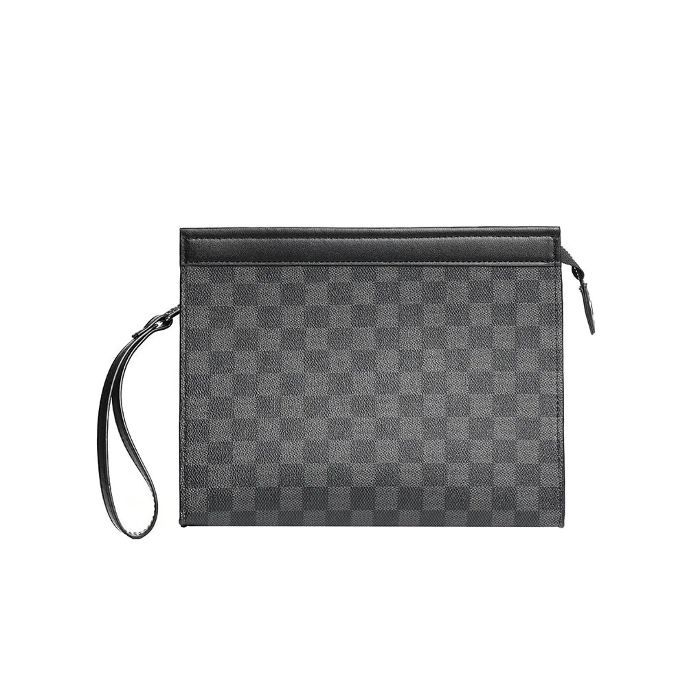 Men's Casual Plaid Clutch bag, Simple and Stylish, Elegant Clutch Bag