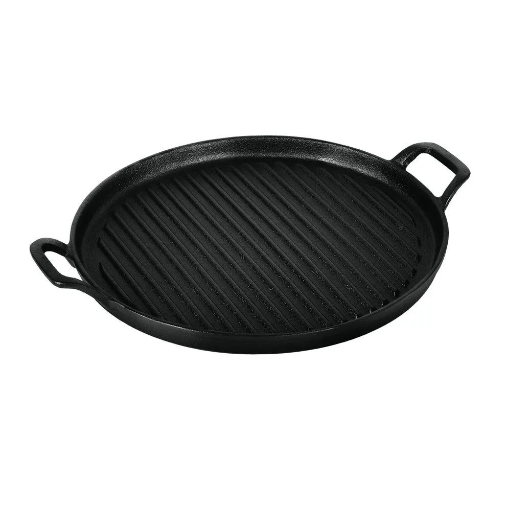 Berlinger Haus 30cm Enamel Cast Iron Round Grill Plate - Black Vantage