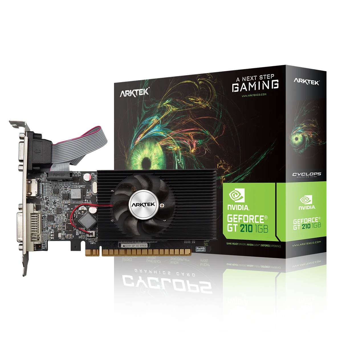 Arktek Nvidia GT210 1GB DDR3 64-bit HDMI / DVI / VGA Graphics Card
