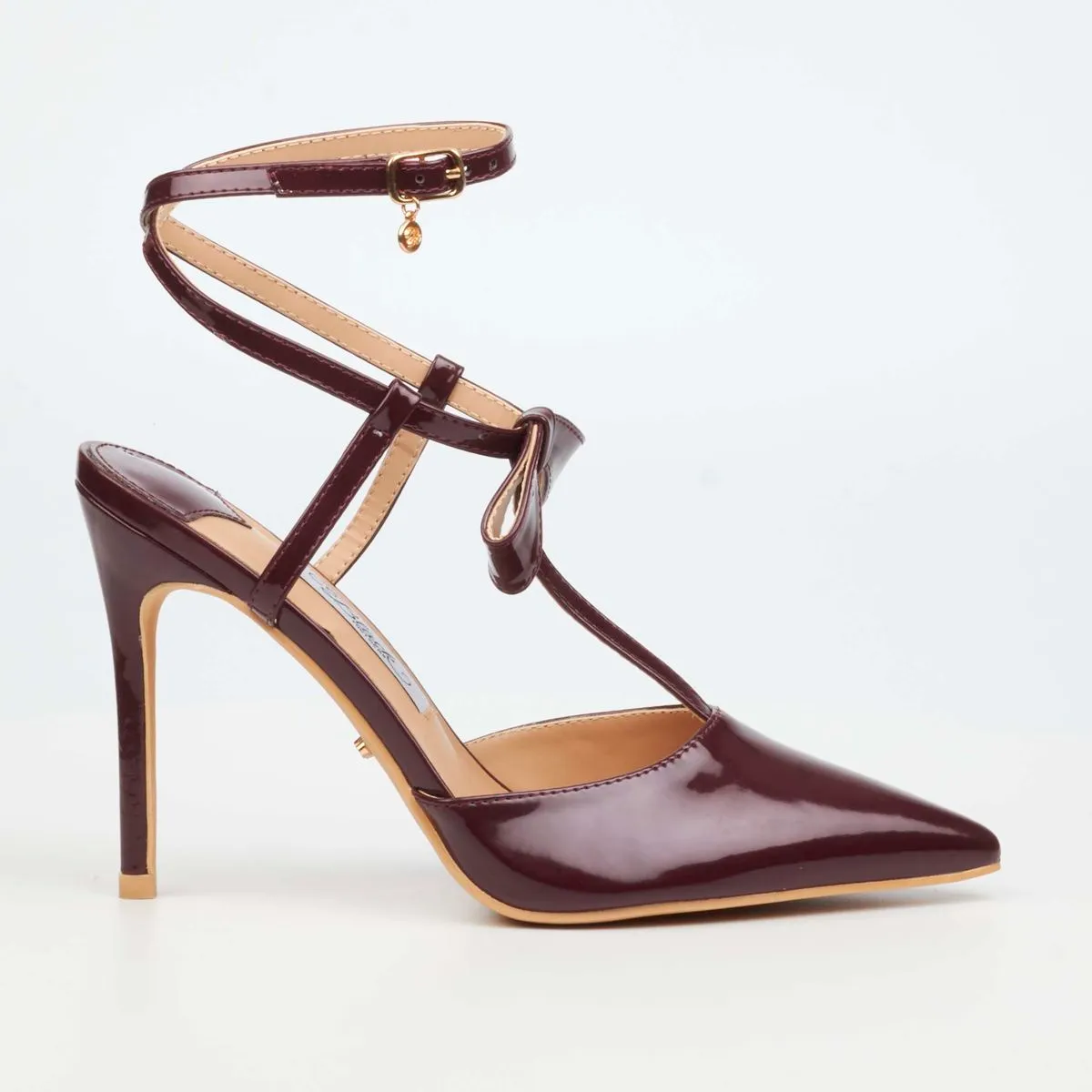 Miss Black Lola 59 Plum Women Faux Patent High Court