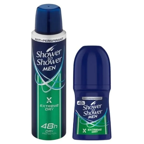 Shower To Shower - Deodorant & Anti-Perspirant -Combo For Men Extreme Dry