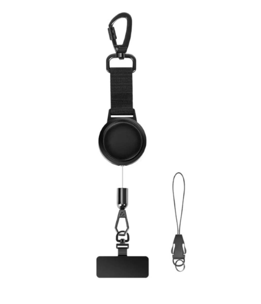 Anti-Theft Mobile Phone Lanyard, Easy-Pull Buckle Telescopic Key Lanyard