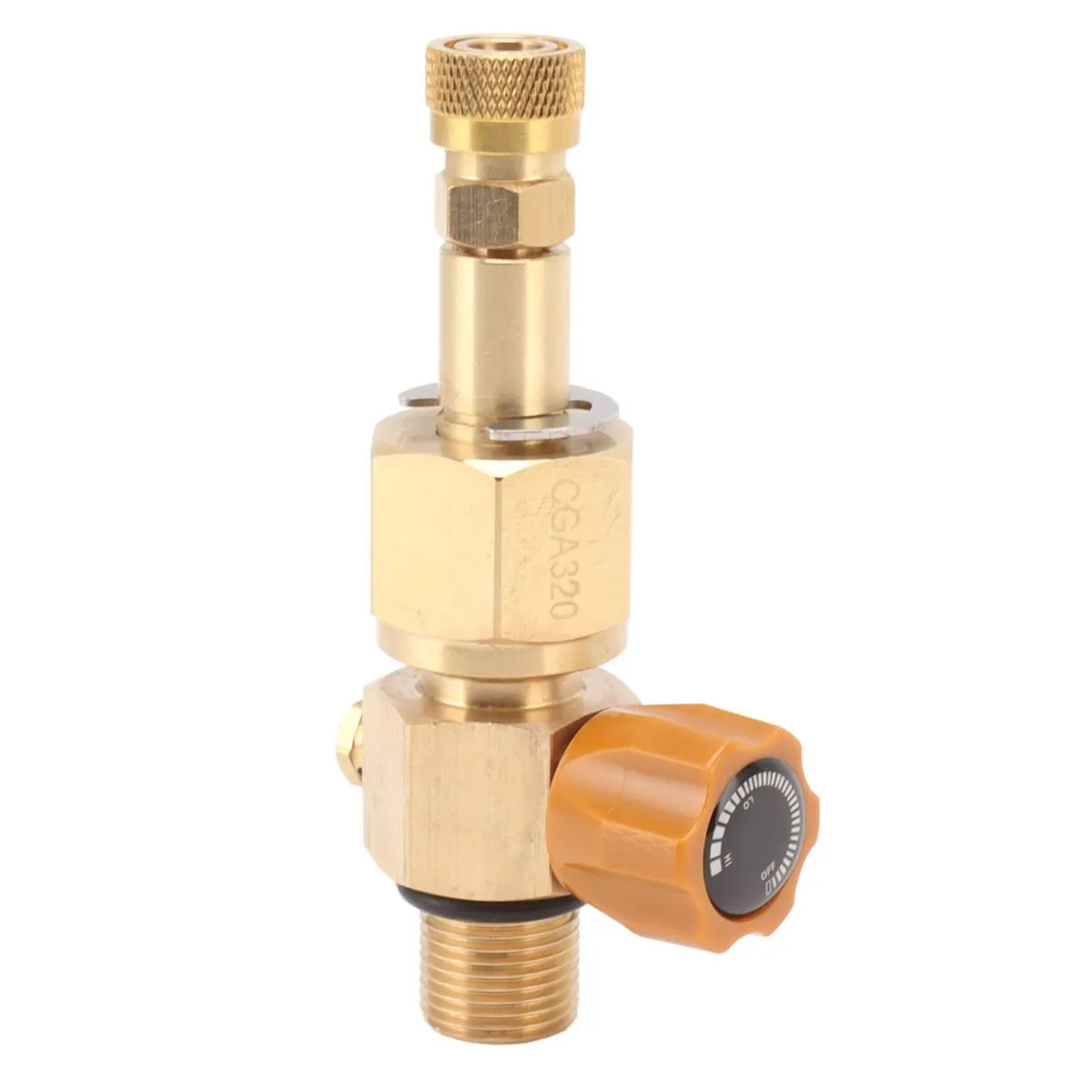 CO2 Valve 5000Psi Brass M18x