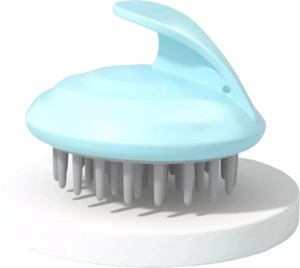 Silicone Scalp Cleaning Brush, Scalp Massage Comb for Head Shampoo - Blue