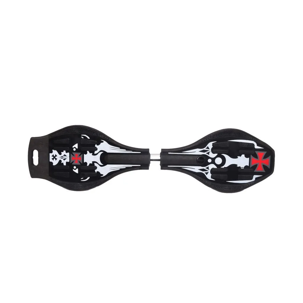 Wave Board Skate Board with Carry Bag - 86x23cm - Black