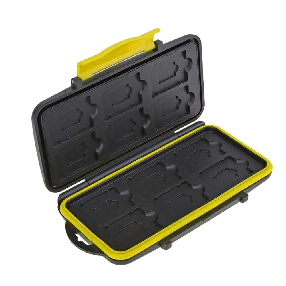 Waterproof Memory Card Case Protector 12 Slot Cards Storage Box