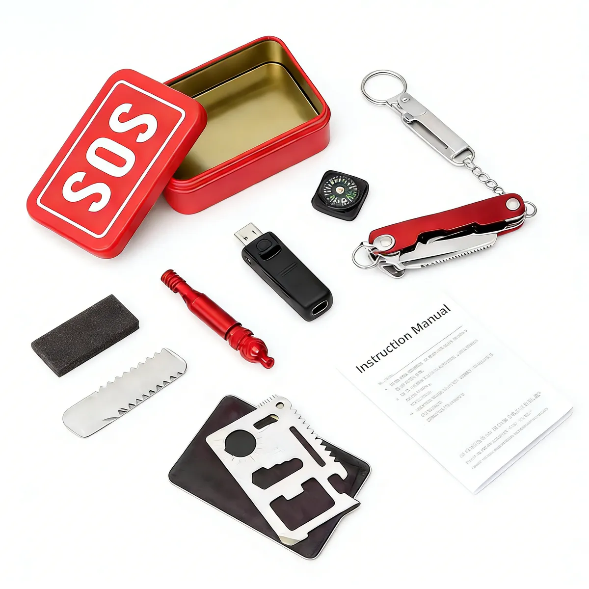 Outdoor Equipment And Wilderness Survival Tool Set