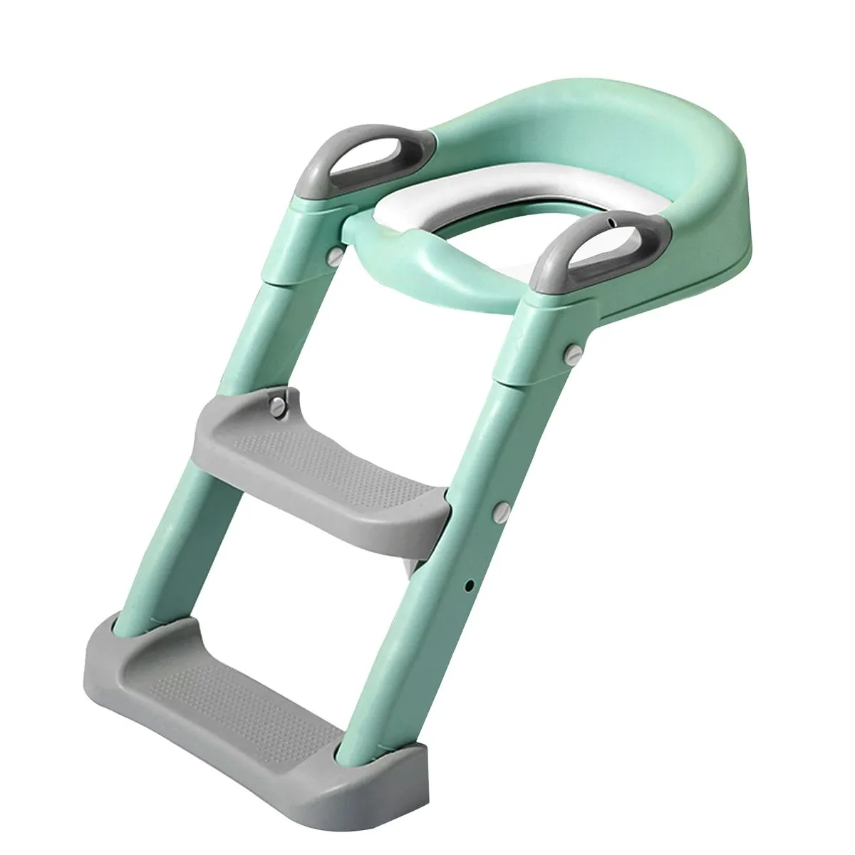 Kids Toilet Trainer Foldable Ladder Toilet Trainer Learning Pot - Green