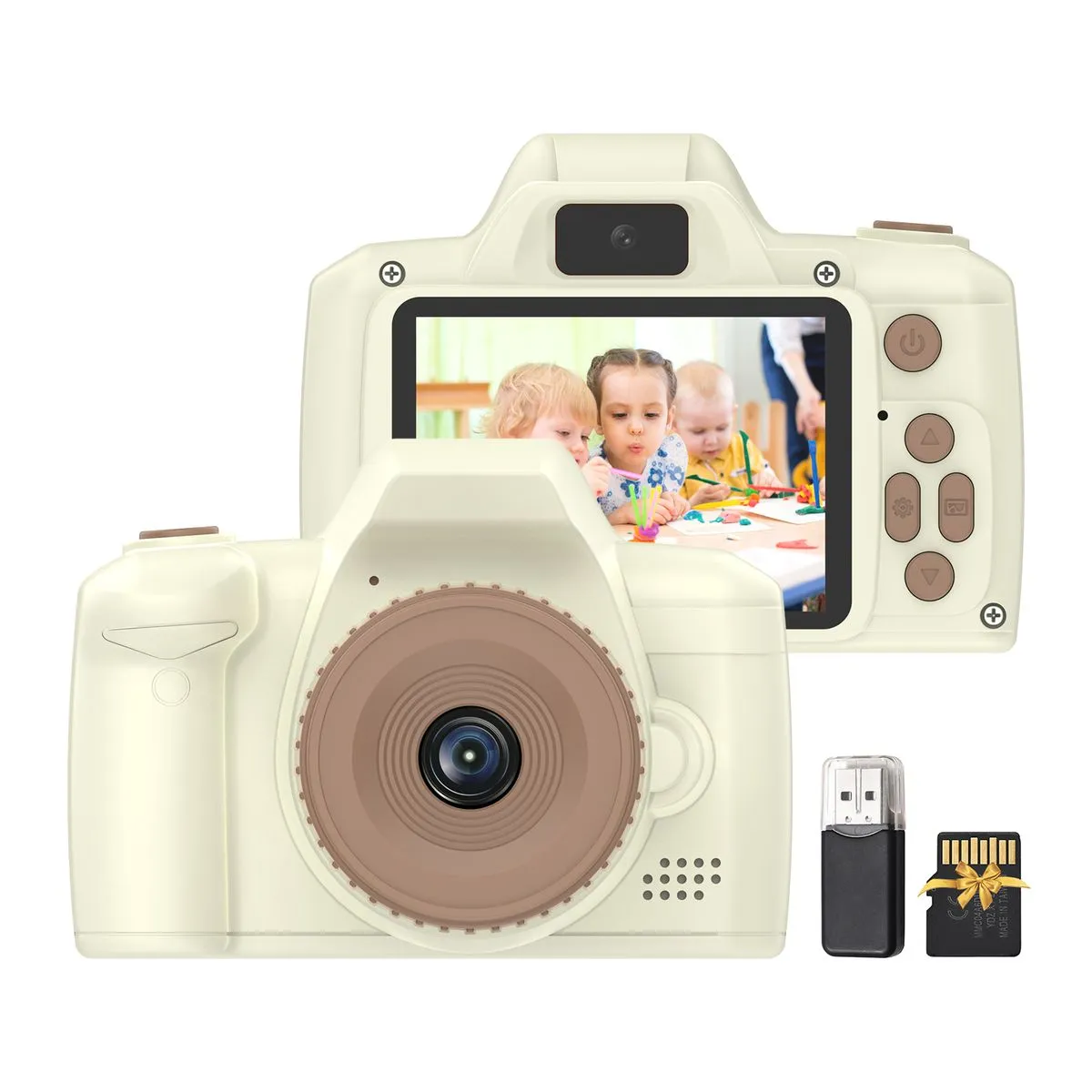 Kids 1080P Dual Lens Camera with 32GB Card Car Accessories