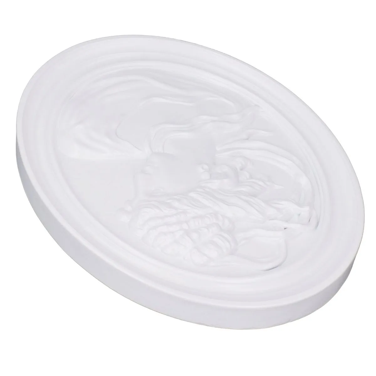 White Mini Goddess Wall Frieze Compatible with Coffee Table