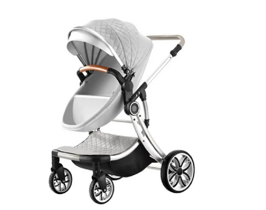 GB Luxury Egg Shell Strollers Baby Pram 2 in 1 - Grey