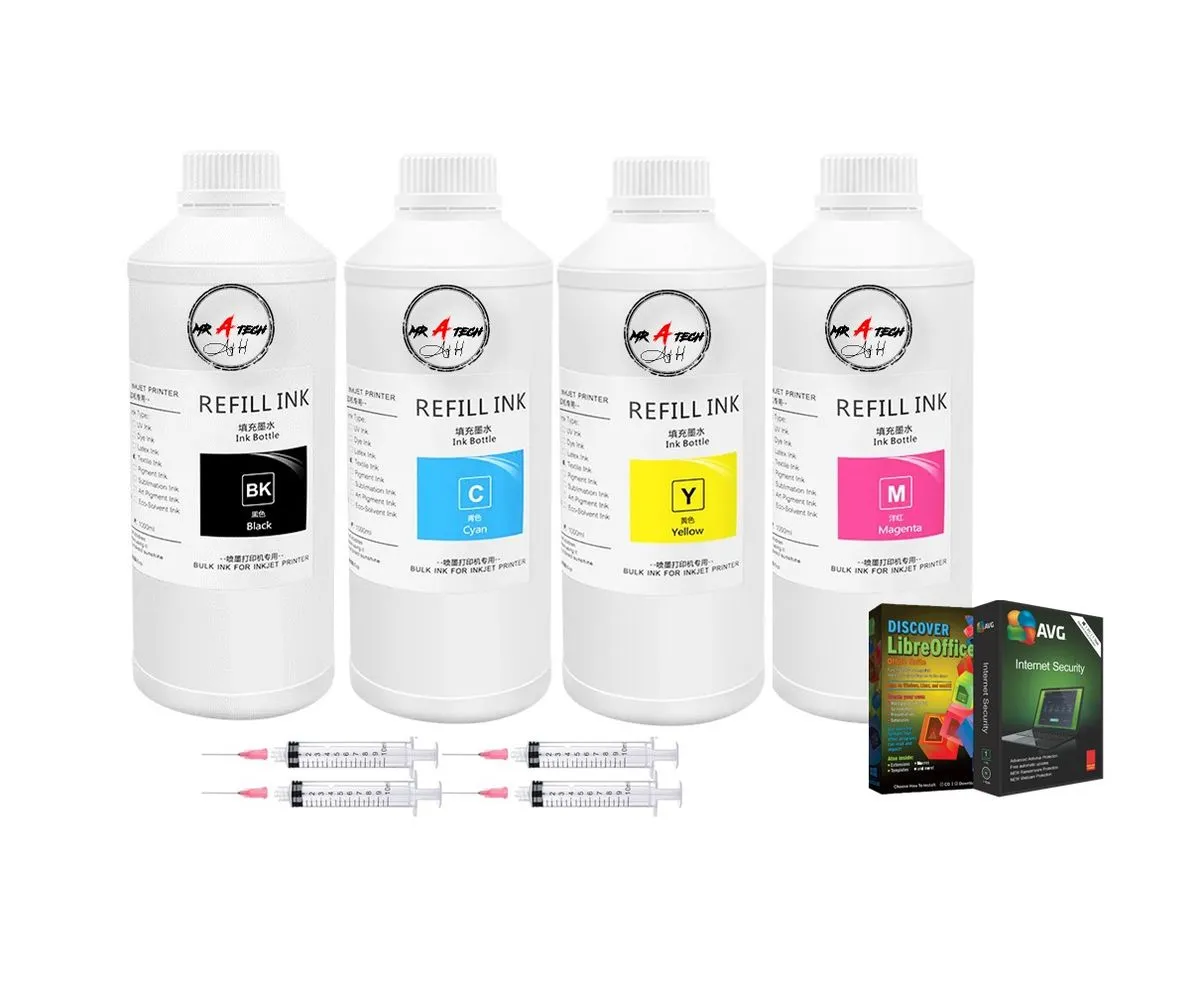 MR A TECH Ink Compatible with Epson 103/L3150/L3116 - 4 Pack - 1L (BK/C/M/Y)