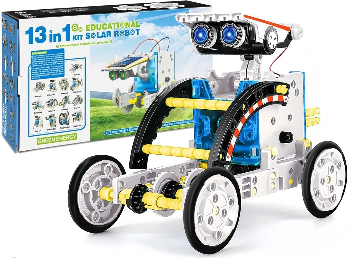 13-in-1 Solar Robot Kit - STEM Building & Robotics Toy for Kids