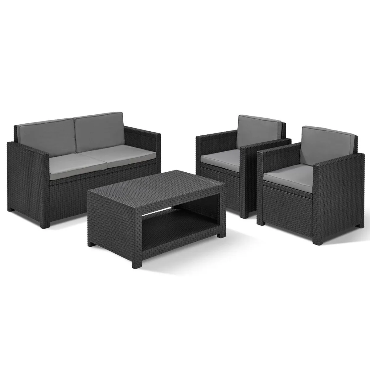 Decorum & Co - 4-Seater Outdoor Rattan Garden Furniture Patio Set