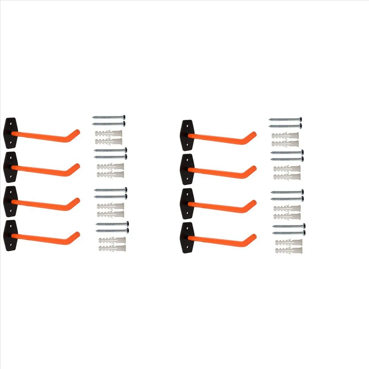 4 Pcs Garage Hooks With Anti-Slip Coating Hang Heavy Tools For Bikes