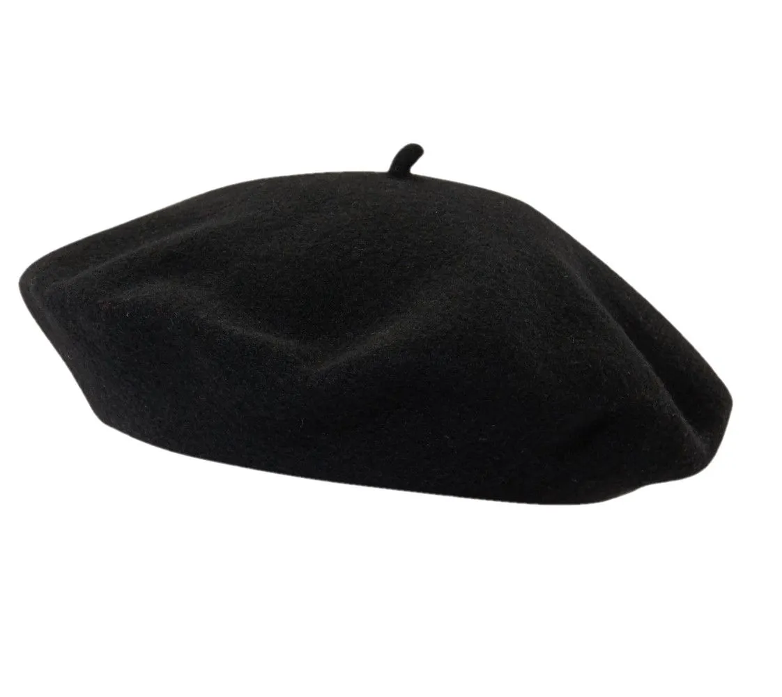 Wool Berets For Adults - Black