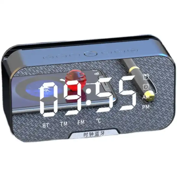 Electric Digital LED display Alarm Clock With Bluetooth Speaker