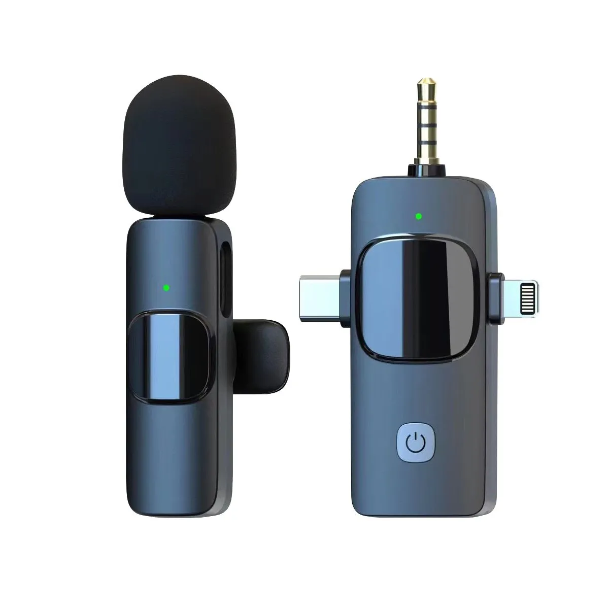 BezosMax 3 in 1 Wireless Lavalier Microphones Noise Canceling Mic - 1 Pack