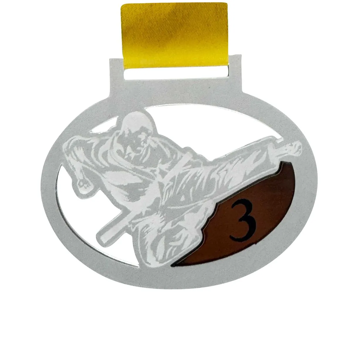Medals Martial Arts Clear with Gold, Silver or Bronze - 40 units - Bronze