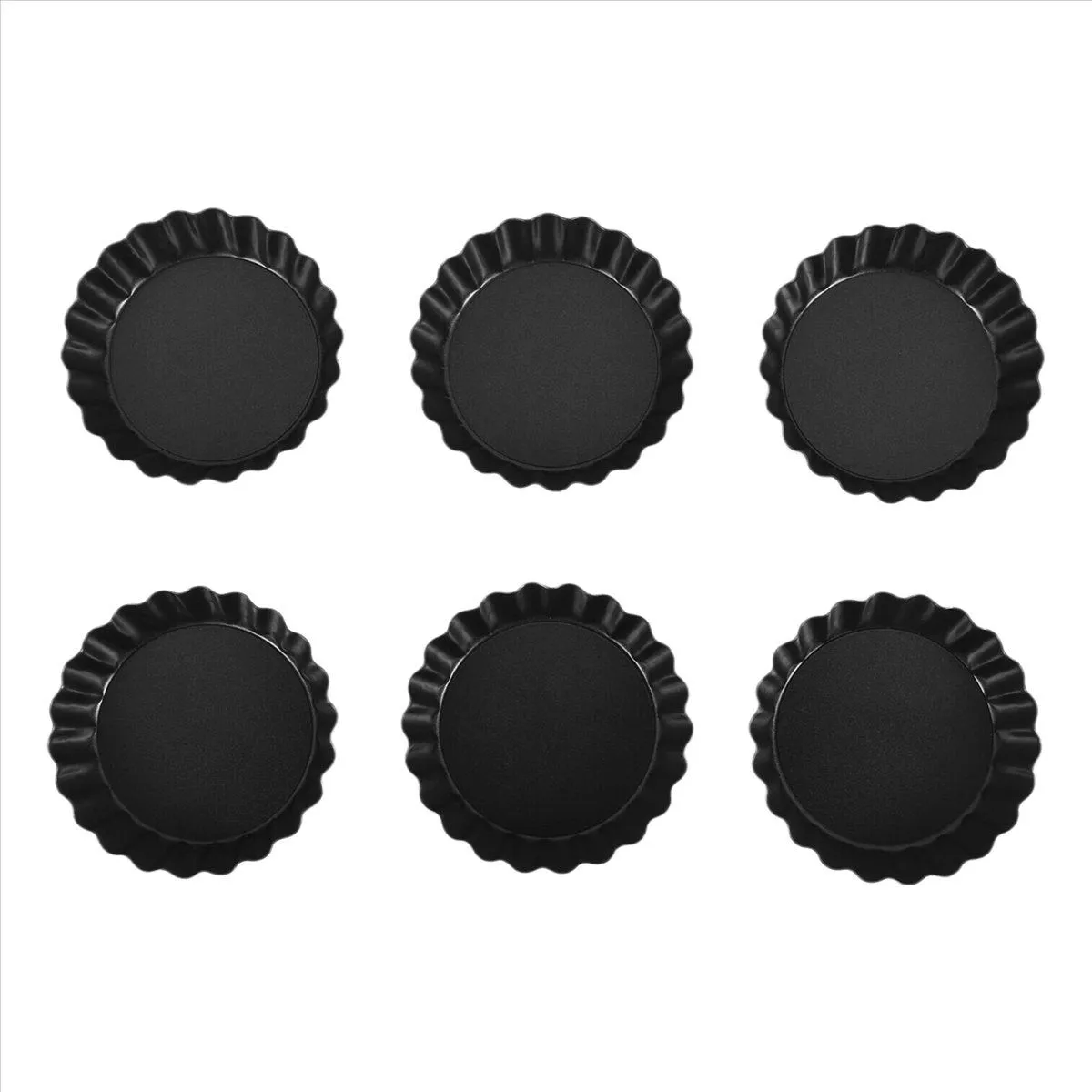 6 Pcs Egg Tart Molds 3Inch Mini Tart Pans Removable Bottom