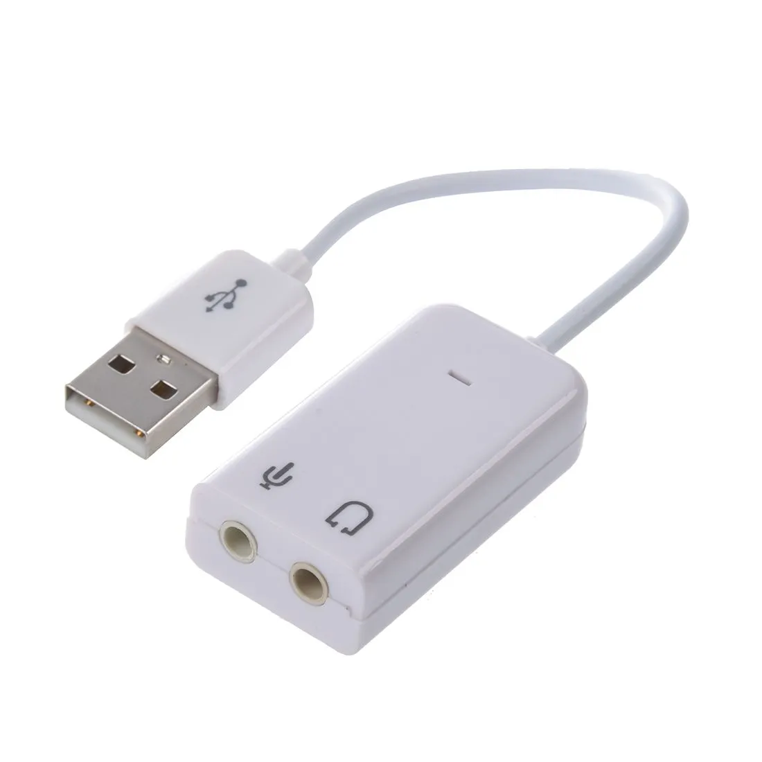 3.5mm Microphone Earphone Socket USB 2.0 Sound Card Speaker Audio Adapter W