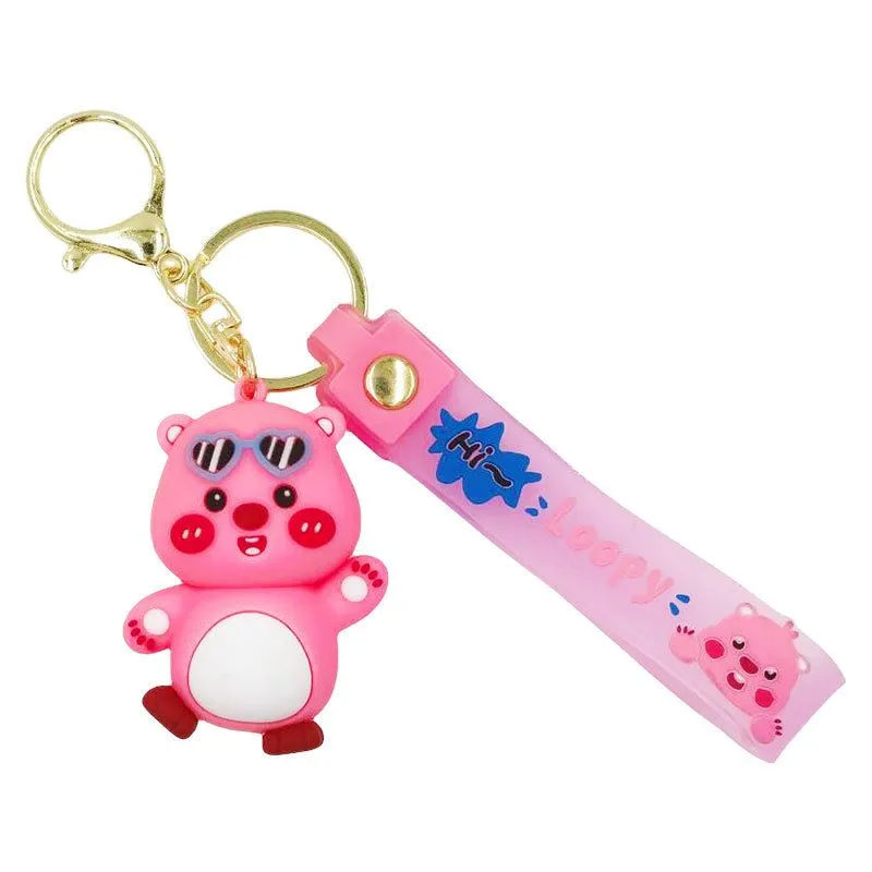 Cute Dress-Up Beaver - Heart Glasses Keychain Daily Use