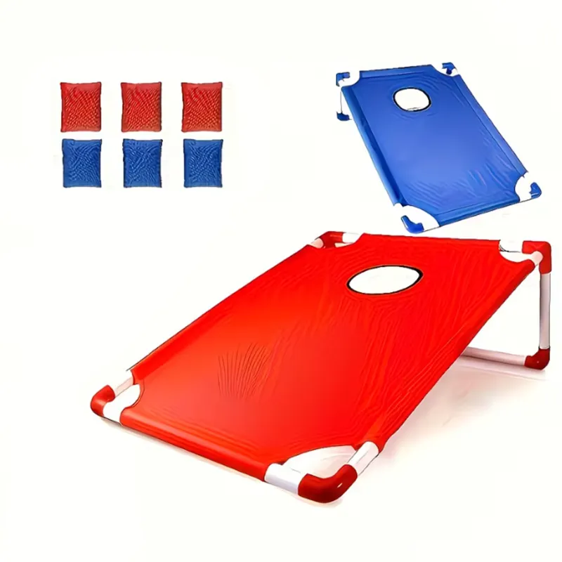 A Portable Outdoor Sports Toy Set Featuring 2 Game Boards And 6 Sandbags