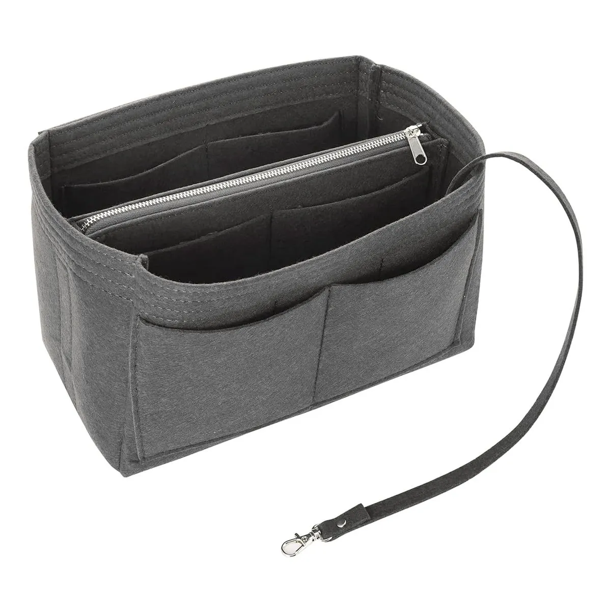 Handbag Organizer, Felt Organizer with Compartments, Multifunctional - Grey
